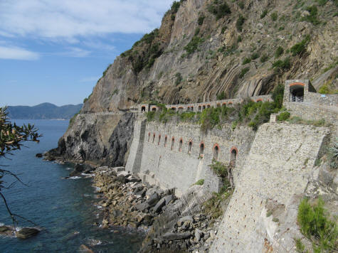 Seawall near Riomaggiore Italy