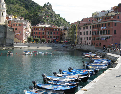 Vernazza Harbour on the Italian Riviera