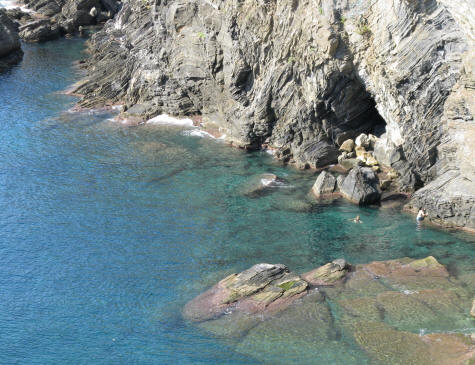 Sea Cave in the Town of Vernazza